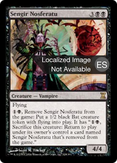 Nosferatu de Sengir (Sengir Nosferatu) - Time Spiral Remastered (#136) - Illustrated by Scott M. Fischer - Magic: The Gathering Card