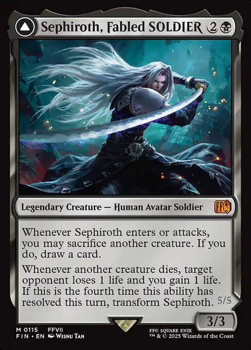 Sephiroth, Fabled SOLDIER // Sephiroth, One-Winged Angel - Final Fantasy Magic card