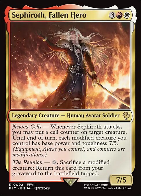 Sephiroth, Fallen Hero - Final Fantasy Commander Magic card