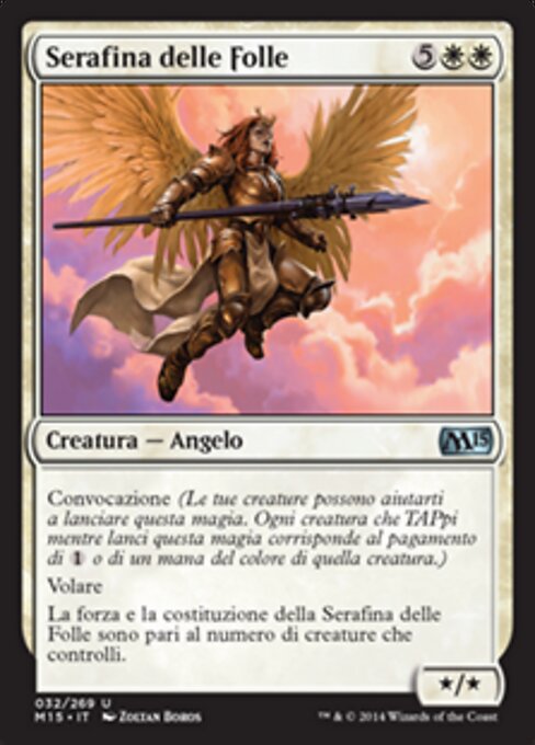 Serafim das Massas (Seraph of the Masses) - March of the Machine Commander (#205) - Illustrated by Zoltan Boros - Magic: The Gathering Card