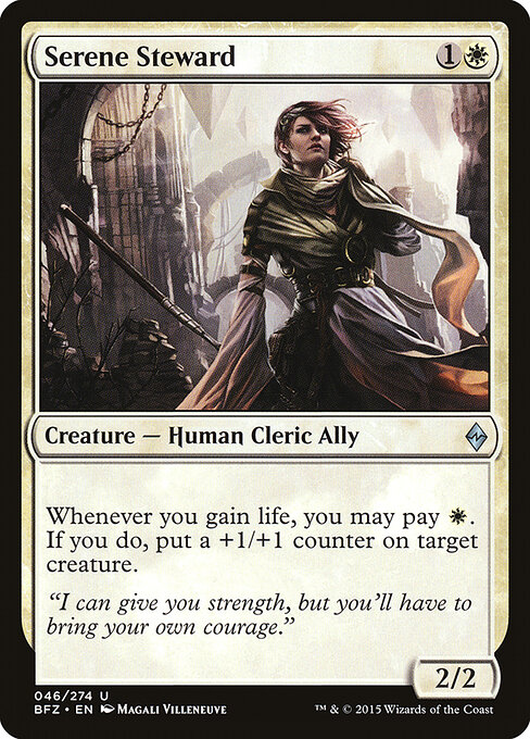 Serene Steward - Battle for Zendikar Magic card