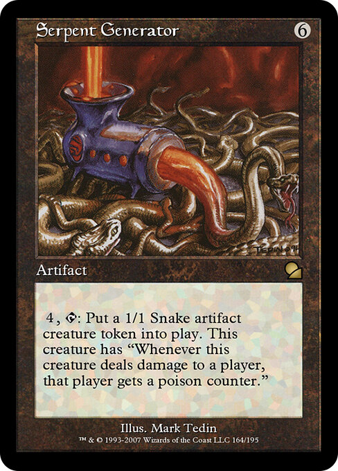 Serpent Generator - Masters Edition (#164) - Illustrated by Mark Tedin - Magic: The Gathering Card