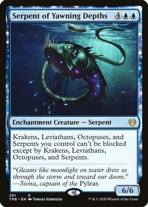 Serpent of Yawning Depths - Theros Beyond Death Magic card