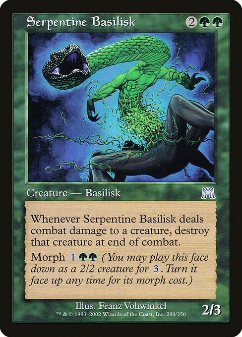 Serpentine Basilisk - Onslaught Magic card