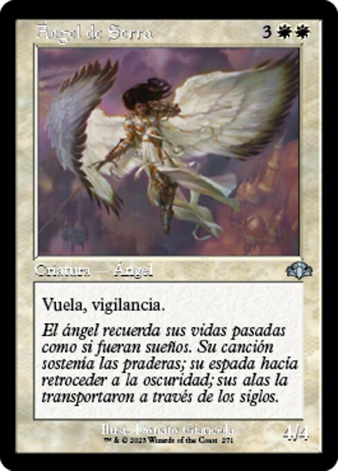 Anjo de Serra (Serra Angel) - Dominaria Remastered (#271) - Illustrated by Donato Giancola - Magic: The Gathering Card