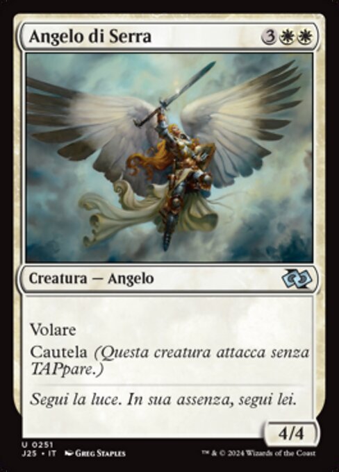 Angelo di Serra (Serra Angel) - Foundations Jumpstart (#251) - Illustrated by Greg Staples - Magic: The Gathering Card