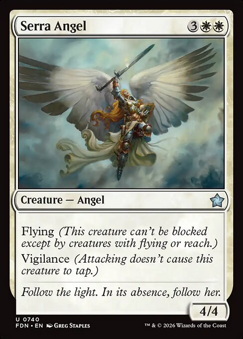 Serra Angel - Foundations Magic card