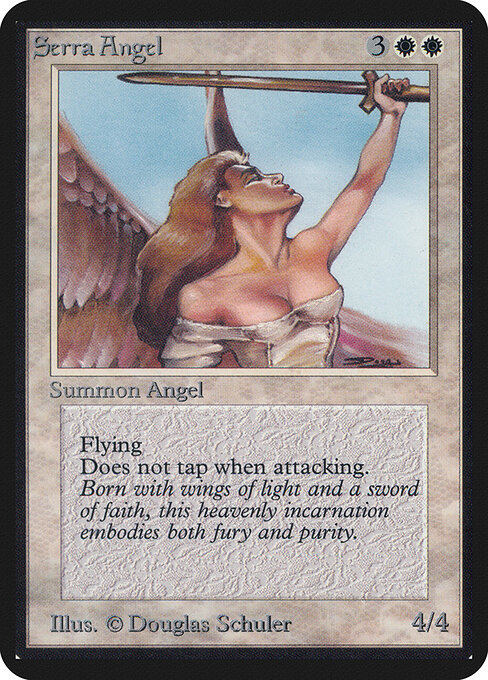 Angelo di Serra (Serra Angel) - Revised Edition (#40) - Illustrated by Douglas Shuler - Magic: The Gathering Card