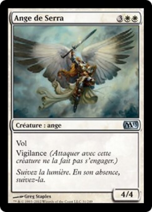 セラの天使 (Serra Angel) - Magic 2013 (#31) - Illustrated by Greg Staples - Magic: The Gathering Card
