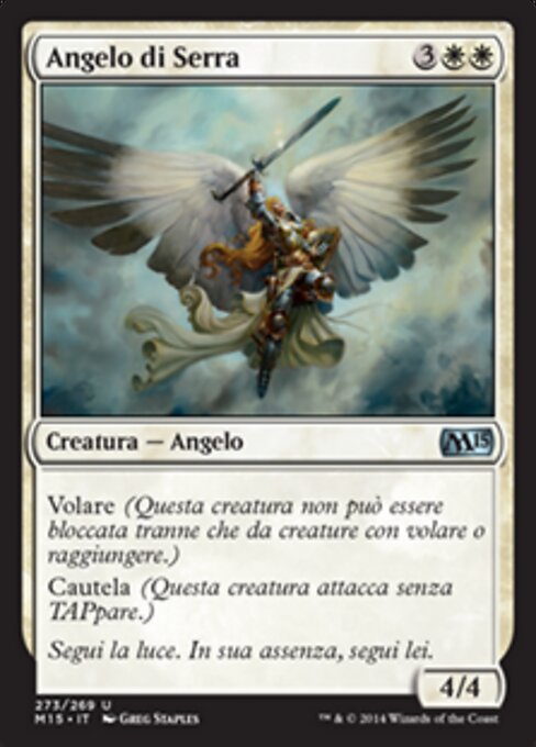 Angelo di Serra (Serra Angel) - Magic 2015 (#273) - Illustrated by Greg Staples - Magic: The Gathering Card
