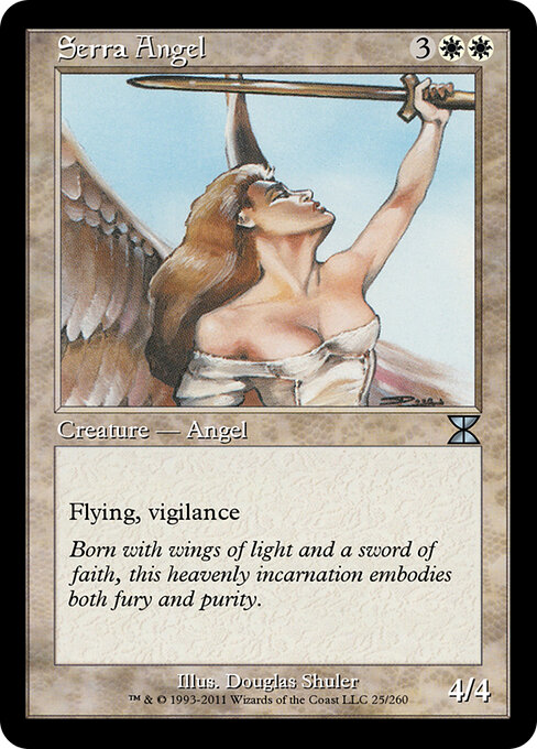 Serra Angel - Masters Edition IV (#25) - Illustrated by Douglas Shuler - Magic: The Gathering Card