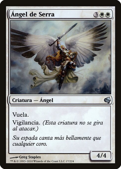 Ángel de Serra (Serra Angel) - Salvat 2011 (#17) - Illustrated by Greg Staples - Magic: The Gathering Card