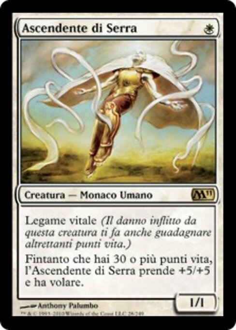 セラの高位僧 (Serra Ascendant) - Magic 2011 (#28) - Illustrated by Anthony Palumbo - Magic: The Gathering Card