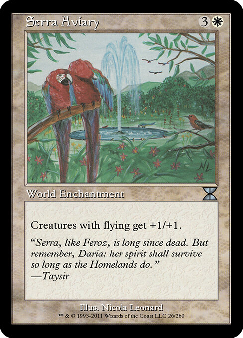 Serra Aviary - Masters Edition IV Magic card