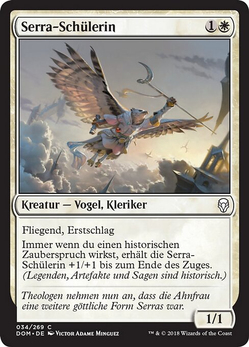 Serra-Schülerin (Serra Disciple) - Dominaria (#34) - Illustrated by Victor Adame Minguez - Magic: The Gathering Card