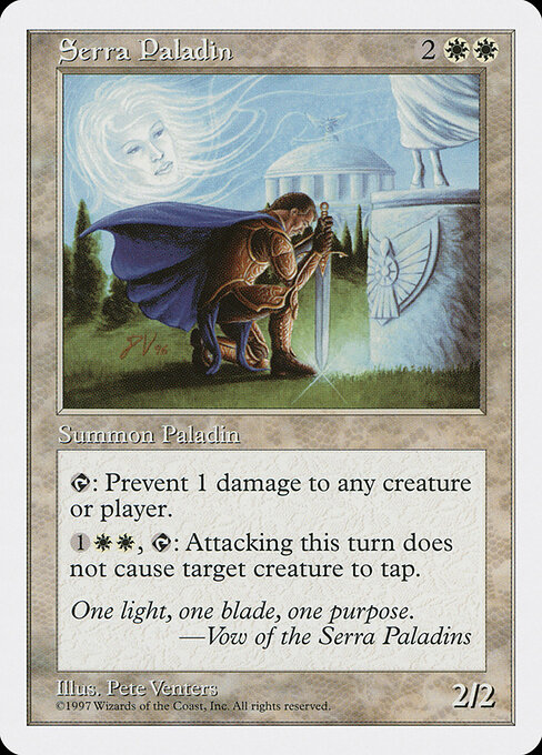 Serra Paladin - Fifth Edition (#61) - Illustrated by Pete Venters - Magic: The Gathering Card