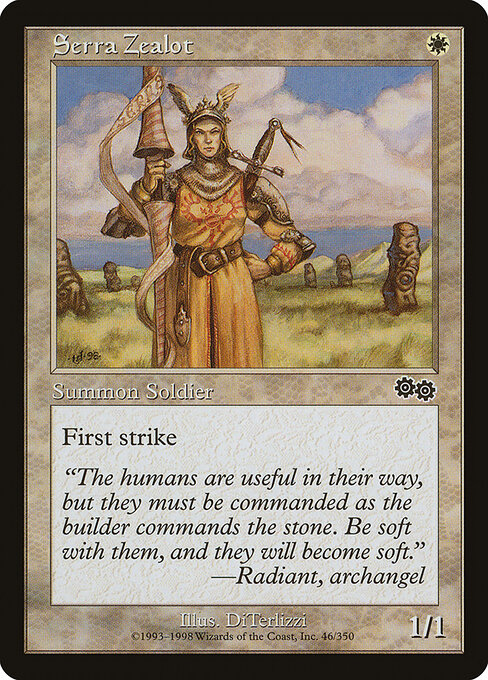 Serra Zealot - Urza's Saga Magic card