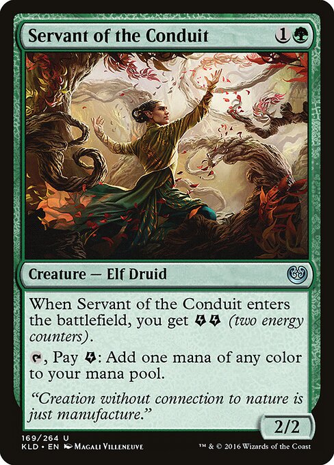Servant of the Conduit - Kaladesh (#169) - Illustrated by Magali Villeneuve - Magic: The Gathering Card