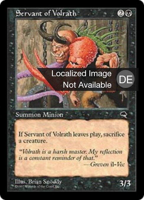 Volraths Diener (Servant of Volrath) - Tempest (#156) - Illustrated by Brian Snõddy - Magic: The Gathering Card