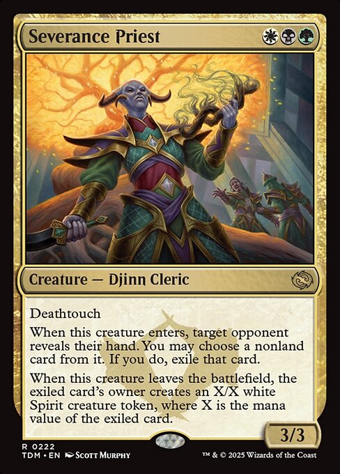 Severance Priest - Tarkir: Dragonstorm (#222) - Illustrated by Scott Murphy - Magic: The Gathering Card