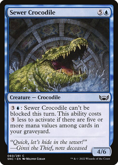 Sewer Crocodile - Streets of New Capenna Magic card
