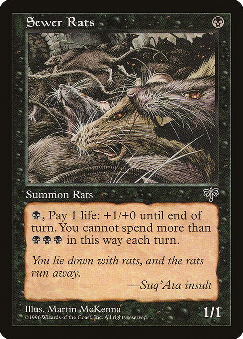 Sewer Rats - Mirage Magic card