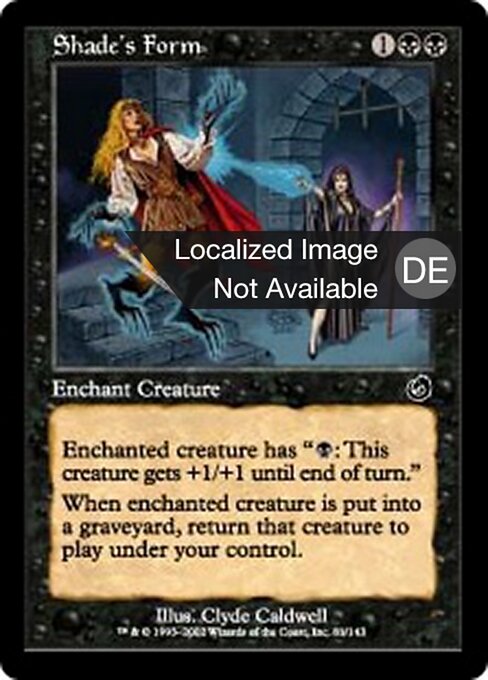 Schattengestalt (Shade's Form) - Torment (#81) - Illustrated by Clyde Caldwell - Magic: The Gathering Card
