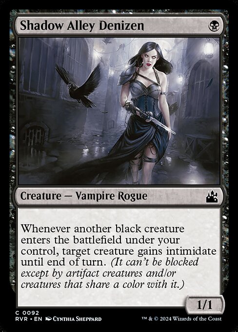 Shadow Alley Denizen - Ravnica Remastered (#92) - Illustrated by Cynthia Sheppard - Magic: The Gathering Card