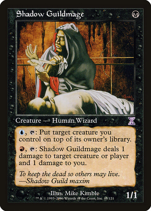 Shadow Guildmage - Time Spiral Timeshifted (#46) - Illustrated by Mike Kimble - Magic: The Gathering Card