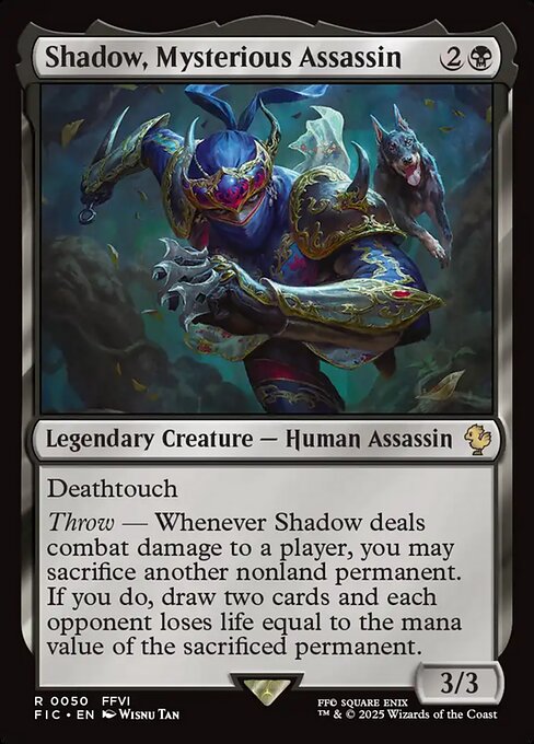 Shadow, Mysterious Assassin - Final Fantasy Commander Magic card