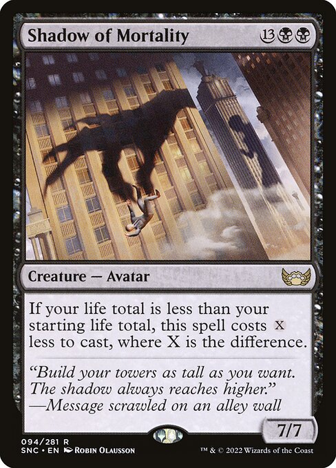 Shadow of Mortality - Streets of New Capenna (#94) - Illustrated by Robin Olausson - Magic: The Gathering Card