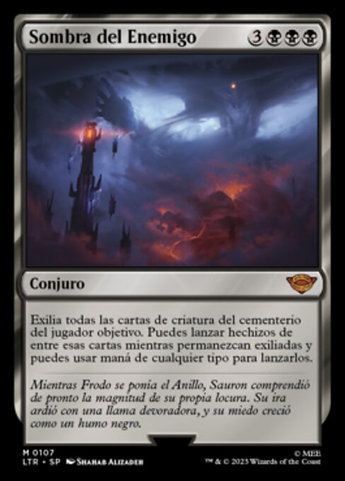Sombra do Inimigo (Shadow of the Enemy) - The Lord of the Rings: Tales of Middle-earth (#107) - Illustrated by Shahab Alizadeh - Magic: The Gathering Card