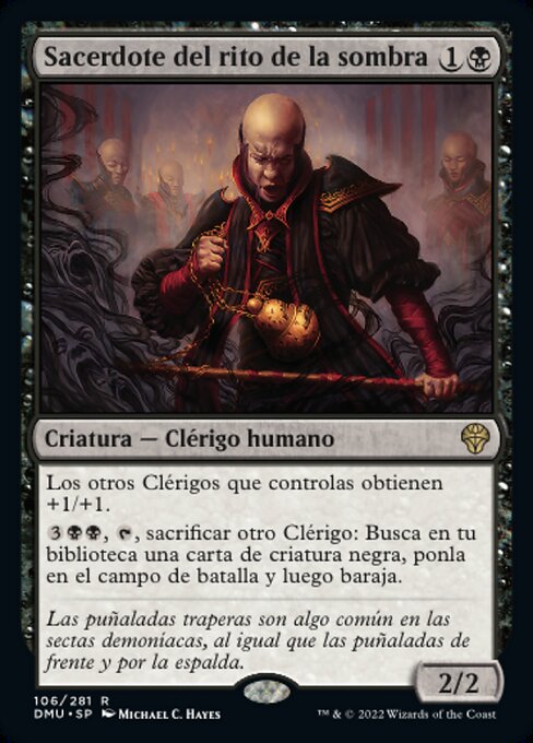 Shadow-Rite Priest - Dominaria United Promos (#106s) - Illustrated by Michael C. Hayes - Magic: The Gathering Card