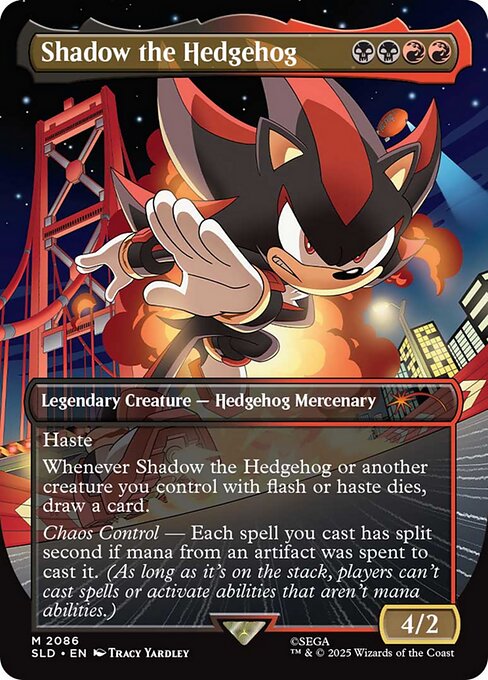 Shadow the Hedgehog - Secret Lair Drop (#2086) - Illustrated by Tracy Yardley - Magic: The Gathering Card