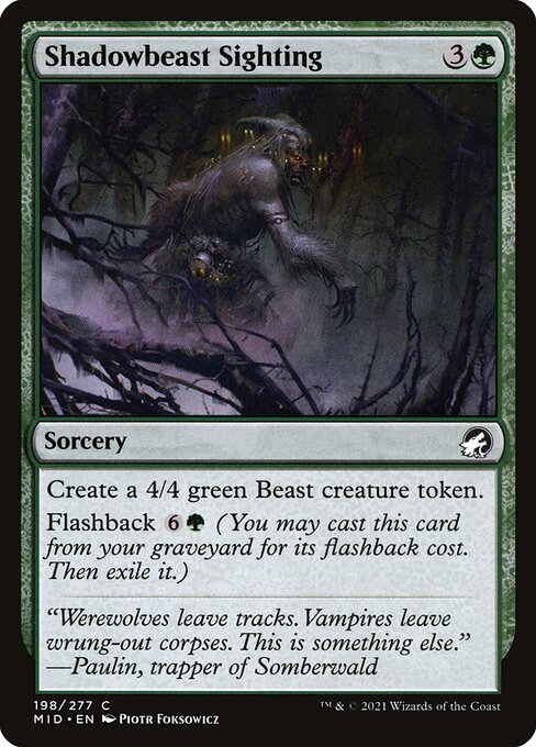 Shadowbeast Sighting - Innistrad: Midnight Hunt Magic card
