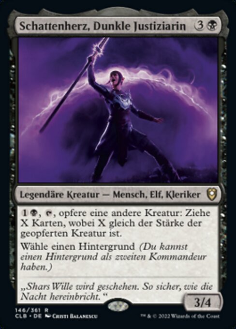 Shadowheart, Dark Justiciar - Commander Legends: Battle for Baldur's Gate (#146) - Illustrated by Cristi Balanescu - Magic: The Gathering Card