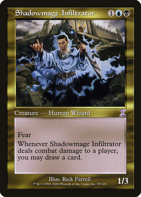 Mago das Sombras Infiltrador (Shadowmage Infiltrator) - Commander 2017 (#193) - Illustrated by Tomasz Jedruszek - Magic: The Gathering Card