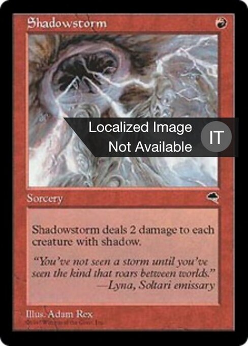 Tempesta dell'Ombra (Shadowstorm) - Tempest (#202) - Illustrated by Adam Rex - Magic: The Gathering Card