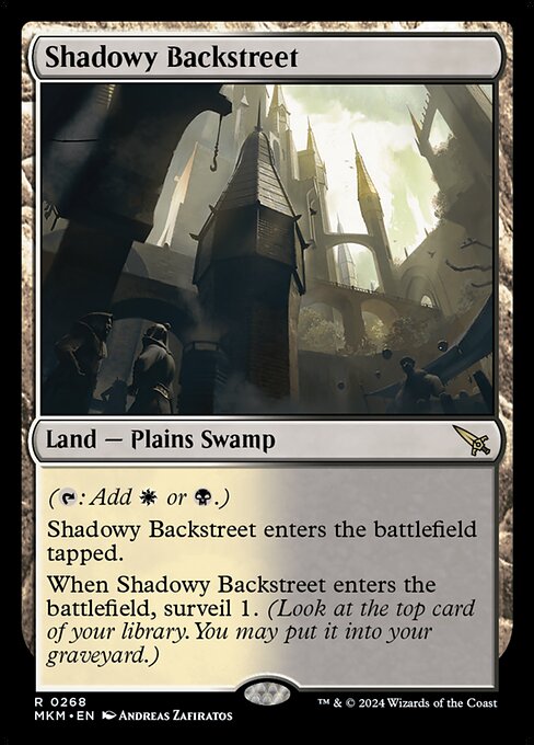 Shadowy Backstreet - Murders at Karlov Manor Magic card