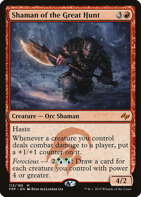 Shaman of the Great Hunt - Fate Reforged (#113) - Illustrated by Ryan Alexander Lee - Magic: The Gathering Card