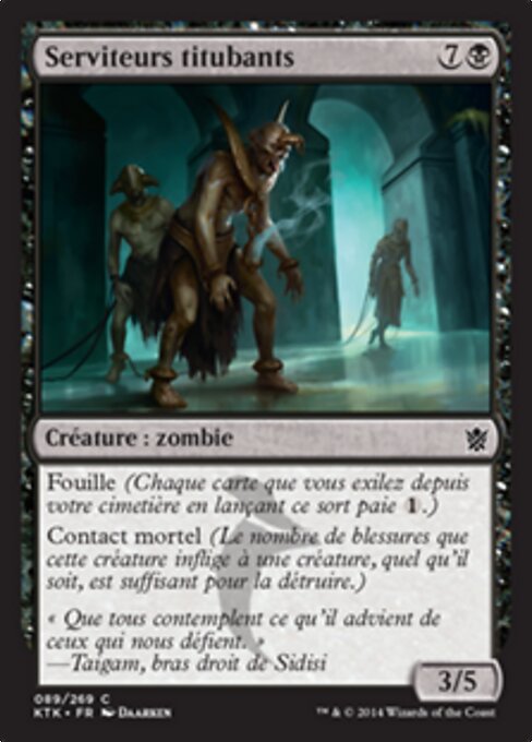 跛行隨侍 (Shambling Attendants) - Khans of Tarkir (#89) - Illustrated by Daarken - Magic: The Gathering Card