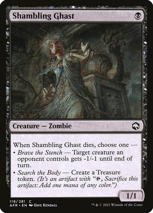Shambling Ghast - Adventures in the Forgotten Realms (#119) - Illustrated by Dave Kendall - Magic: The Gathering Card