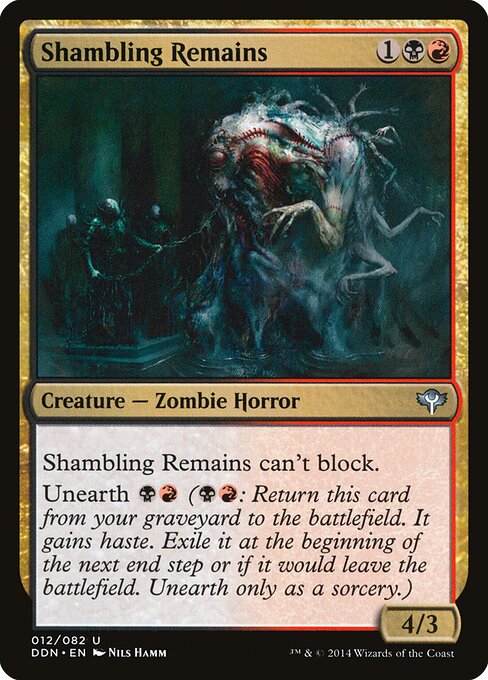 Shambling Remains - Duel Decks: Speed vs. Cunning (#12) - Illustrated by Nils Hamm - Magic: The Gathering Card