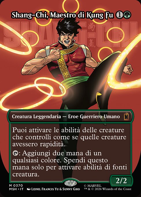 カンフーの達人、シャン・チー (Shang-Chi, Master of Kung Fu) - Marvel Super Heroes (#187) - Illustrated by Lee Woo-chul - Magic: The Gathering Card