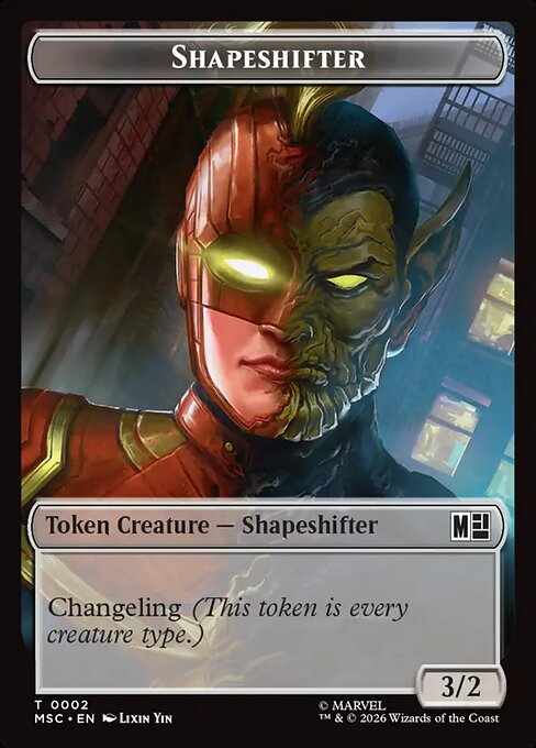 Shapeshifter - Marvel Super Heroes Commander Tokens (#2) - Illustrated by Lixin Yin - Magic: The Gathering Card