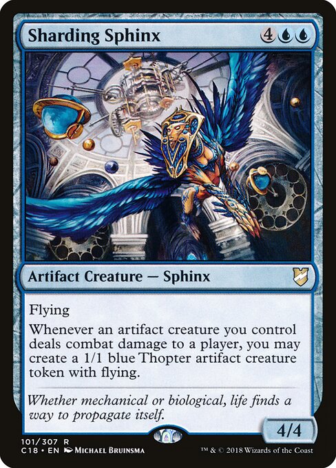 Sfinge Frammentata (Sharding Sphinx) - Commander 2018 (#101) - Illustrated by Michael Bruinsma - Magic: The Gathering Card