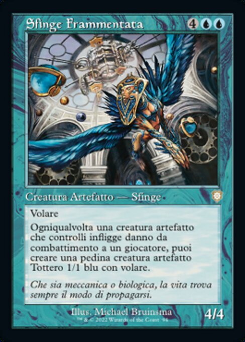 Splitter-Sphinx (Sharding Sphinx) - The Brothers' War Commander (#94) - Illustrated by Michael Bruinsma - Magic: The Gathering Card