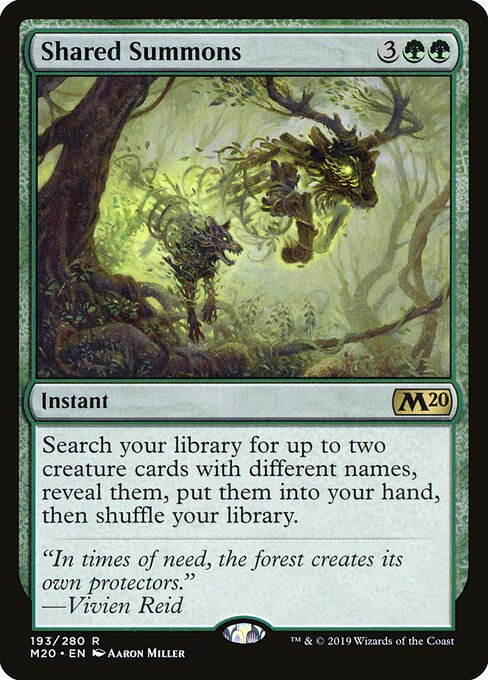 Gemeinsame Beschwörung (Shared Summons) - Core Set 2020 (#193) - Illustrated by Aaron Miller - Magic: The Gathering Card