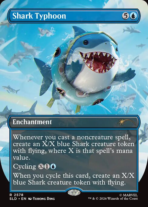 Shark Typhoon - Secret Lair Drop (#2578) - Illustrated by Yuhong Ding - Magic: The Gathering Card