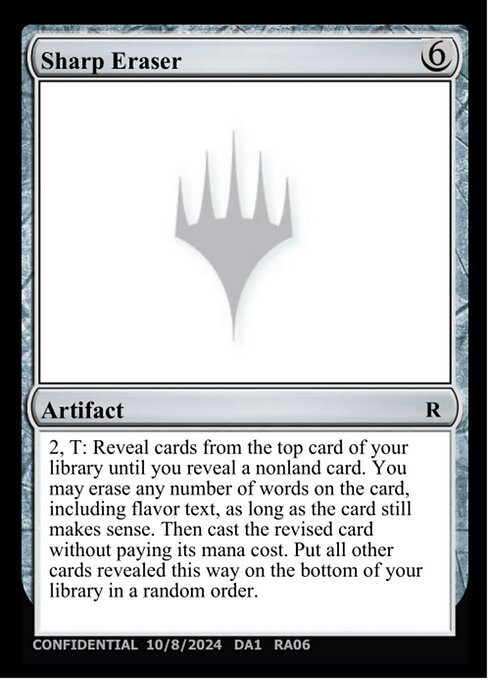 Sharp Eraser - Unknown Event (#RA06d) - Magic: The Gathering Card